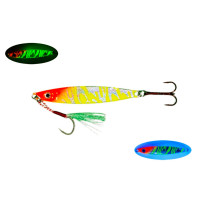 S.F. Sardin Jig 40g Renk: 13 - Sahte Yem Kaşık Rapala -Levrek, Palamut, Lüfer, Çinekop, Turna Jig Yem -Zebra Glow