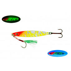 S.F. Sardin Jig 22g Renk: 13 - Sahte Yem Kaşık Rapala -Levrek, Palamut, Lüfer, Çinekop, Turna Jig Yem -Zebra Glow